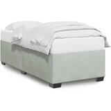 Maison Chic Posteljni okvir - Enojna postelja - Postelja za odrasle brez vzmetnice svetlo siv 90x200 cm žamet-J7625, (21774510) | Shoptok.si
