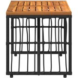 Vanjski stol Crna 80 x 40 x 40 cm Čelik i Poli Ratan | shoptok.hr