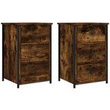  Noćni ormarići 2 kom boja hrasta 40x36x60 cm konstruirano drvo | shoptok.hr