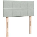 Box spring krevet s madracem svjetlosivi 90x190 cm baršunasti | shoptok.hr