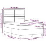  Krevet s madracem Bež Platno 140 x 190 cm Madrac Pravokutni | shoptok.hr