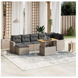 vidaXL 8-dijelni set vrtnih sofa od poliratana s jastucima sivi | shoptok.hr