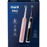 Oral-b Pro 1 Crna/Roze sa 2. ruckom za Elektricne cetkice zube Duopack | shoptok.hr
