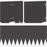  Ograda oko Travnjaka 10 pcs 103 x 25 cm metal Crna | shoptok.hr