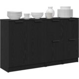  Kreveta 3 pcs Crni hrast Konstruirano drvo | shoptok.hr