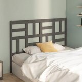  Uzglavlje za krevet sivo 126 x 4 x 104 cm od masivne borovine | shoptok.hr