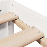 vidaXL Posteljni okvir z vzglavjem brez vzmetnice bel 200x200 cm | Shoptok.si