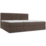 MID.YOU DRUŽINSKA POSTELJA 270 cm x 200 cm , les, tekstil, leseni material rjava | Shoptok.si