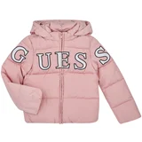 Guess Puhovke HOODED LS PADDED PUFFER W/ZIP Rožnata