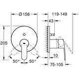 Grohe pokrivna plošča za kad/tuš EUROSTYLE Cosmopolitan (24052002) | Shoptok.si