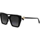 Fendi Diamonds Black Square Sunglasses ONE SIZE (54) Črna/Siva Cene