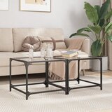  Stolići s prozirnom staklenom površinom 2 kom 50x50x40 cm čelik | shoptok.hr