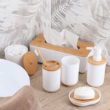 Tendance držač četkica za zube fano poliresin/bambus, bijeli | Eponuda.ba