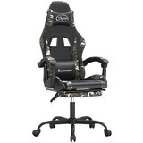  Vrtljivi gaming stol z oporo za noge črno kamuflažno um. usnje, (20699203) | Shoptok.si