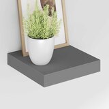  Plutajuće zidne police 2 kom sjajne sive 23 x 23,5 x 3,8 cm MDF | Eponuda.com