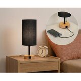  Brilagi - Stona lampa sa USB priključkom TABLON 1xE27/25W/230V hrast/crna | Eponuda.com