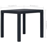 Bistro 3-dijelni bistro set od plastike s izgledom ratana antracit | shoptok.hr