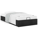 vidaXL Otomanski posteljni okvir brez vzmetnice črn 90x200 cm blago | Shoptok.si