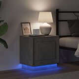  Noćni ormar S LED lampica 2 pcs Betonski sivi 44 x 34,5 x 45 cm | shoptok.hr