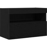 TV zidne jedinice s LED svjetlima 2 kom crni hrast 60x30x40 cm | shoptok.hr