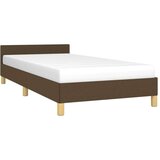 vidaXL okvir za krevet s uzglavljem tamnosmeđi 100x200 cm od tkanine | shoptok.hr