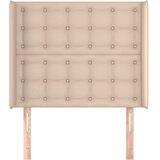  Vzglavje z ušesi kapučino 93x16x118/128 cm umetno usnje, (20933008) | Shoptok.si