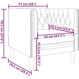  Fotelja Chesterfield ružičasta baršunasta | shoptok.hr