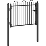  Ogradna vrata DRONTEN 100 x 75 cm Metal Crna Može se zaključati | shoptok.hr