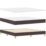 Krevet s opruga kutije Tamno smeđa 200 x 180 cm tkanina | shoptok.hr