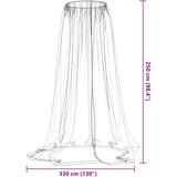  Mreža protiv komaraca za suncobran 220 bijela Φ 330 x 250 cm | shoptok.hr