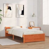  Krevetna konstrukcija s uzglavljem Voštano smeđa 75 x 190 cm | shoptok.hr