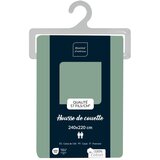 Douceur d intérieur Zelena pamučna navlaka za poplun za bračni krevet/za produženi krevet 240x220 cm Lina – Cijene