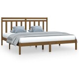 The Living Store Posteljni okvir medeno rjav iz trdnega lesa 200x200 cm - Posteljni Okvir, (21523668) | Shoptok.si