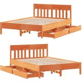  Okvir kreveta bez madraca voštano smeđi 140x200 cm od borovine | shoptok.hr