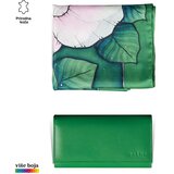 PRINC LEATHER Ženski poklon set ešarpa i novčanik, Zeleni Cene