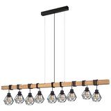 Eglo Townshend 5 viseća lampa 9xE27, 150 cm, drvo/crna žičana sjenila, 43134 Cijene