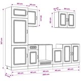  7-dijelni set kuhinjskih ormarića Kalmar konstruiranog drva | shoptok.hr