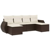 Maison Chic Seti vrtnega pohištva - Vrtna garnitura - Vrtni pohištvo set 6-delna z blazinami rjav poli ratan, (21807839) | Shoptok.si