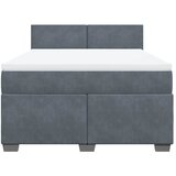  Krevet s oprugama i madracem tamnosivi 140x190 cm baršunasti | shoptok.hr