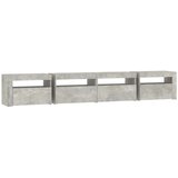TV omarica z LED lučkami betonsko siva 240x35x40 cm, (20734665) | Shoptok.si