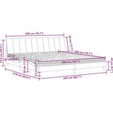  Postelja z vzmetnico temno zelena 200x200 cm žamet | Shoptok.si