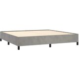  Krevet s oprugama i madracem svjetlosivi 200x200 cm baršunasti | shoptok.hr