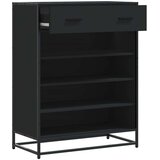 vidaXL Ormarić za cipele crni 75x38x97,5 cm Konstruirano drvo i metal | shoptok.hr