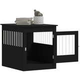 Namještaj s kavezom za pse crni 64,5 x 80 x 71 cm drveni | Eponuda.com