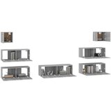 7-dijelni set TV ormarića sivog sonome konstruirano drvo | shoptok.hr