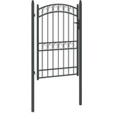 vidaXL Ograjna vrata Siva 200 x 100 cm Jeklo s prašnim premazom | Shoptok.si