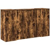  Sprejemna miza dimljeni hrast 180x50x103,5 cm inženirski les | Shoptok.si