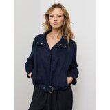 Sinsay Bomber jakna od imitacije brušene kože s kopčom | shoptok.hr