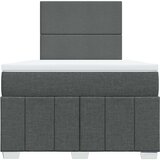 vidaXL Box spring postelja z vzmetnico temno siva 120x190 cm blago | Shoptok.si