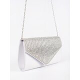 Shelvt Silver small clutch bag decorated with crystals | ePonuda.com
